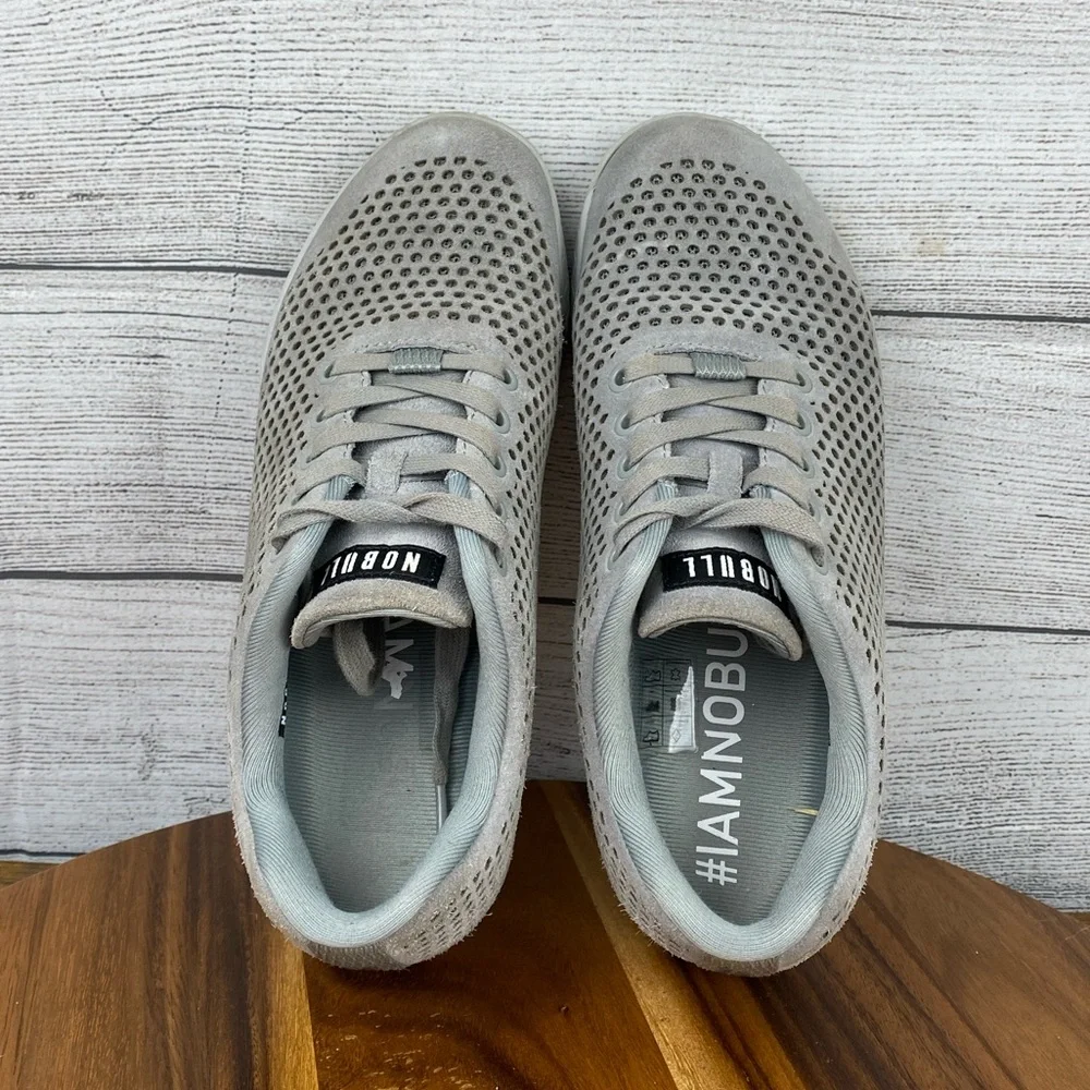 NoBull Outwork Perforated Grey Suede CrossFit Training Shoes Women’s Size 8.5